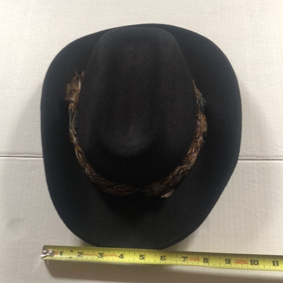 Vintage Henry Margu original creations soft fabric felt hat in black w feathers - Picture 10 of 13